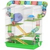 PawHut 5 Tiers Hamster Cage Small Animal Rat House Mice Mouse Habitat with Exercise Wheels, Tube, Water Bottles, and Ladder - 4 of 4