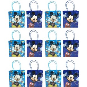 Disney Mickey Mouse Reusable Party Favor Goodie Small Gift Bags 12 (12 Bags) - 1 of 4