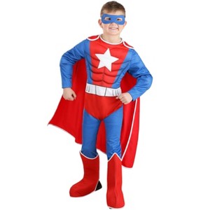 HalloweenCostumes.com Muscle Suit Superhero Costume for Kid's - 1 of 4