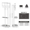 Artloge Modern Floor TV Stand for 40"-75" TV with Shelf, Heavy Duty Sintered Stone Base, Height Adjustable & VESA 600x400mm Max Load of 40KG - 3 of 4