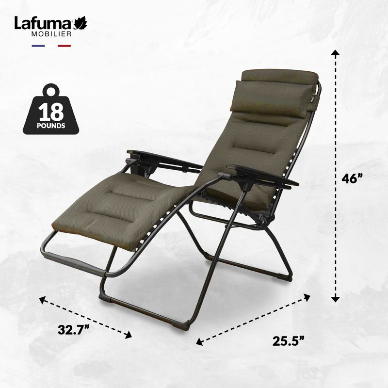 Lafuma Futura Air Comfort Zero Gravity Indoor Outdoor Recliner Chair, 3 of 7