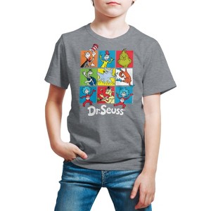 Boys' - Dr. Seuss - Character Grid Short Sleeve Graphic T-Shirt - 1 of 4