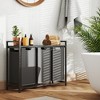 Laundry Hamper, Laundry Basket, Laundry Sorter with 3 Pull-Out and Removable Bags, Shelf, Metal Frame, 3 x 10 Gallons - 2 of 4