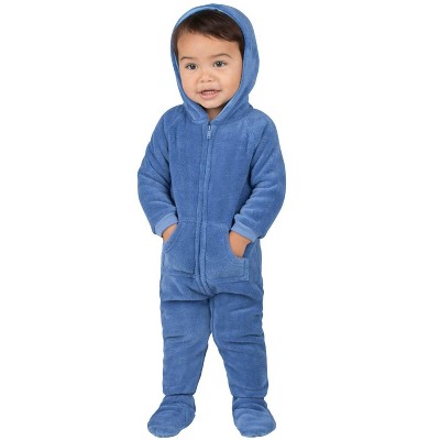 Footed Pajamas - Under The Sea Infant Hoodie Chenille Onesie