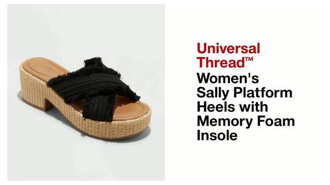  Women's Sally Platform Heels with Memory Foam Insole - Universal Thread™, 2 of 12, play video