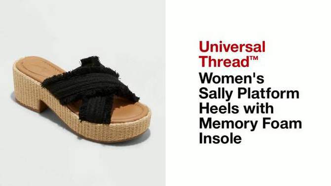  Women's Sally Platform Heels with Memory Foam Insole - Universal Thread™, 2 of 6, play video