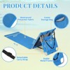 Karl Home Patio Blue Lightweight Foldable Beach Mat Lounge Chair - 3 of 4