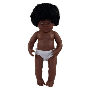 Miniland Anatomically Correct 15" Baby Doll, African-American Girl - 1 of 3