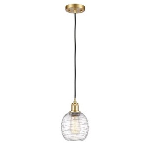 Belfast - 1 Light Cord Hung Mini Pendant In Industrial Style-9 Inches Tall and 6 Inches Wide - 1 of 1