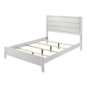 miBasics Sunflare Modern Wood Panel Bed White - 1 of 4