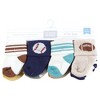 Hudson Baby Infant Boy Cotton Rich Newborn and Terry Socks, Sports Stripes - 2 of 4
