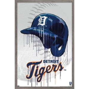Trends International MLB Detroit Tigers - Drip Helmet 22 Framed Wall Poster Prints - 1 of 4