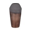 Glam Glass Vase - Metallic Finish, Textured Design, Modern Decorative Accent for Home & Office, Living Room & Bedroom Decor - 3 of 4