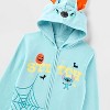 Kids' Halloween Stitch Zip-up Sweatshirt - Blue - 3 of 4
