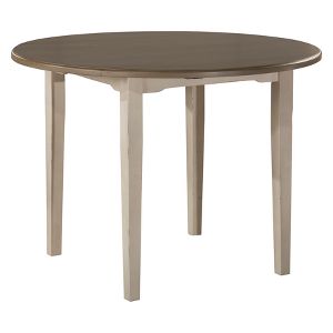 Clarion Round Drop Leaf Extendable Dining Table Distressed Gray Sea White Hillsdale Furniture Target