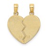 Black Bow Jewelry 14k Yellow Gold & Enamel Mother, Daughter Set of 2 Heart Pendant, 17mm - 3 of 4