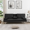 NicBex 66.1 Inch PVC Convertible Folding Futon Sofa Bed with Armrest for Living Room,Office,Apartment,Bedroom - 2 of 4
