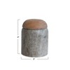 Storied Home Modern Marble Canister with Wood Lid - 3 of 4