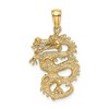 Black Bow Jewelry 14k Yellow Gold 3D Serpentine Dragon Pendant - 3 of 4