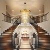 Rennnsan Desmere 23"W 13-Light Tiered Glass Vintage Dimmable Chandelier in Gold - 4 of 4