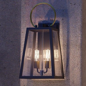 Urban Ambiance Luxury Modern Farmhouse Outdoor Wall Light,  23.625"H x 11.25"W,  Olde Bronze Finish, UHP1000 - 1 of 4