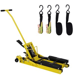 Hydraulic Motorcycle Lift Jack, 1500 LBS Capacity ATV Scissor Lift Jack, Portable Motorcycle Lift Table with Wheels and Handle, Hydraulic Hoist Stand - 1 of 4