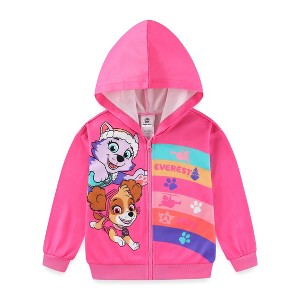 Paw Patrol Skye And Everest Girls Full Zip Up Hoodie For Toddler And Big Kids - Size 3T - 1 of 4