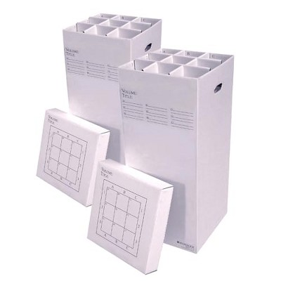 Advanced Organizing Systems - MGR-37-9 (2pkg) Roll File Storage Box - Corrugated 37x17.5x17.5 With 9 Compartments