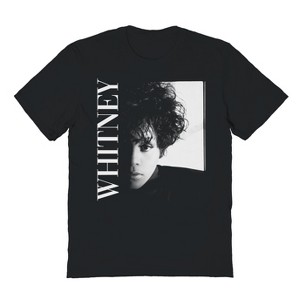 Whitney Houston Men's Outline Text Short Sleeve Graphic Cotton T-Shirt - 1 of 1