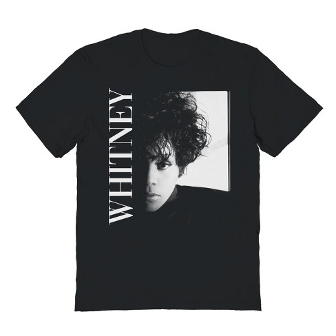 Whitney Houston Men's Outline Text Short Sleeve Graphic Cotton T-Shirt - image 1 of 1