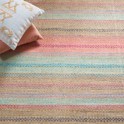 Coastal Breeze Handwoven Blue Cotton-Wool 3'x5' Area Rug
