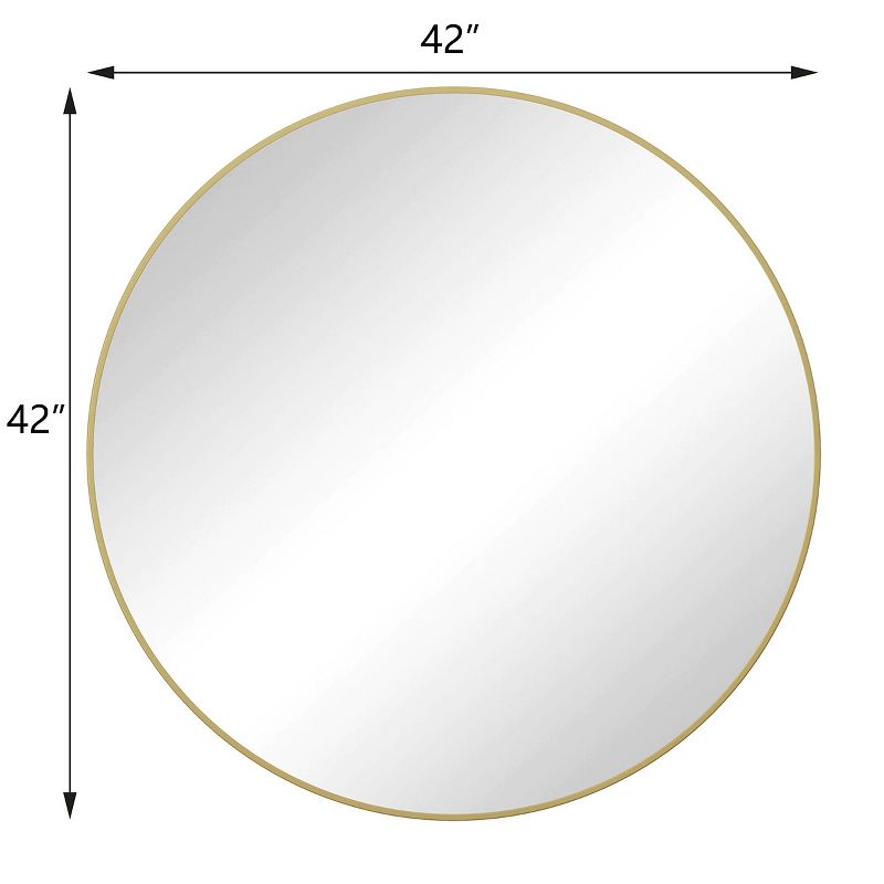 Colt 42" Circle Metal Frame Large Circle Wall Mounted Mirror -The Pop Home, 4 of 8