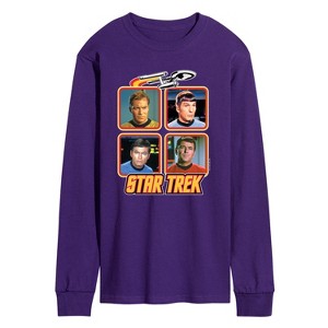 Men's - Star Trek - Retro Original Series Crew Long Sleeve Graphic T-Shirt - 1 of 3