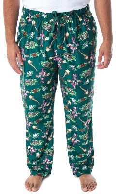 A Christmas Story Men's Movie inspired Allover Print Sleep Pajama Pants Green
