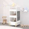 APRILSOUL Kids Bookshelf with Chalkboard Side Drawing Board for Toddlers, Toy and Book Organizer for Playroom or Bedroom White - 2 of 4