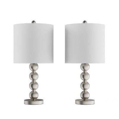 Set of 2 Contemporary Stacked Balls Table Lamps