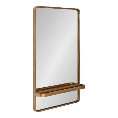 Kate & Laurel All Things Decor Estero Wall Rectangle Mirror with Shelf