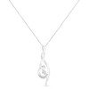 Haus of Brilliance Espira 10K White Gold 1/10 cttw Diamond Swirl Pendant Necklace - 2 of 4
