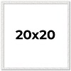 PosterPalooza | Square Textured White Picture Frame - UV Acrylic, Foam Board Backing, Hanging Hardware - 2 of 4