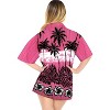 LA LEELA Women's Button Down Blouses Summer Beach Party Blouse Shirt Floral Colourful Short Sleeve Vacation Tops Dress Hawaiian Shirts - 2 of 4
