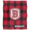 Bradley University Campus Plaid Spirit Silky Touch Super Soft Throw Blanket 50x60 - 2 of 4