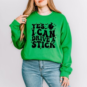 Simply Sage Market Yes I Can Drive A Stick Sweatshirt - 1 of 4