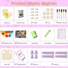 Aoibox Adjustable Standing Art Easel for Kids Double Sided Rotatable Magnetic Board with Painting Accessories Pink - 3 of 4