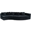 Curved Sectional Sofas 2 Piece Set with 5 Pillows, Chenille Upholstered Couch, No Assembly Sectional Sofas for Living Room-Maison Boucle - 4 of 4