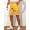 INSPIRE CHIC Men's Straight Fit Flat Front Plaid Printed Shorts - 2 of 4