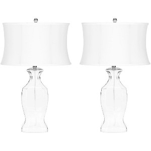 Glass Table Lamp (Set of 2) - 28 Inch Height - LIT4068 - Clear - Safavieh - 1 of 4