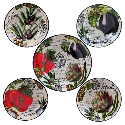 Certified International Botanical Veggies 5pc Bowl Set