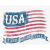 Americana USA Flag Land of the Free Adult Crew Neck Long Sleeve Tee - 2 of 3
