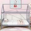 RISOKEYS Twin Size Bed Frame with Headboard and Footboard, Low Rubberwood House Bed for Boys and Girls,No Box Spring Needed - 4 of 4
