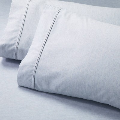 2pk Standard Mélange Dyed Pillowcase Set Blue - Hearth & Hand™ with Magnolia